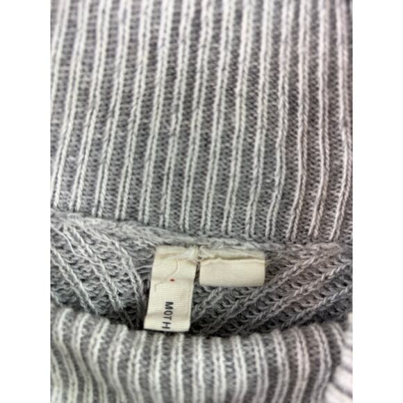 Anthropologie Moth Tie-Front Turtleneck Cashmere-Blend Sweater–Light Gray–Size S - Picture 5 of 6